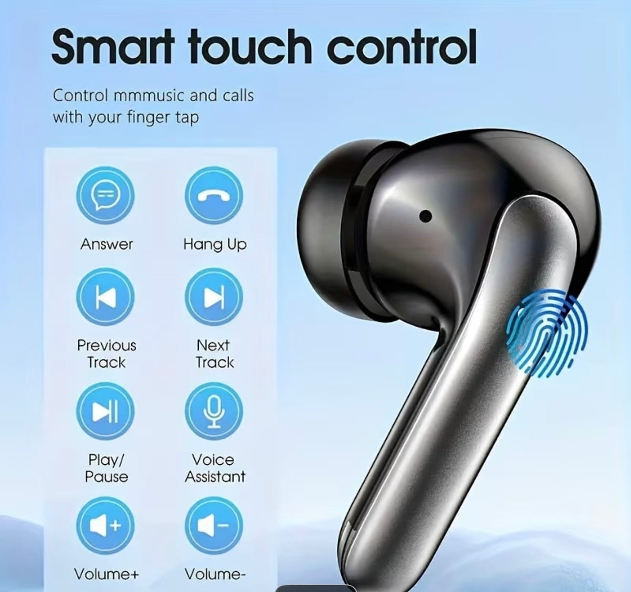 Bluetooth In-ear Earphones, Suitable for iPhone and Android, Gaming Business Sports Earphones with Microphone