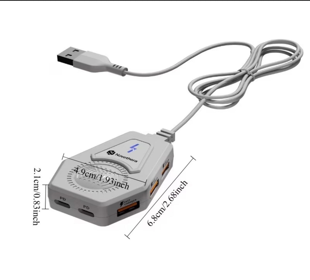 8 Port Smart
USB Hub Fast Data Transfer USB Splitter, PD Type-C Charging USB Expander Driver