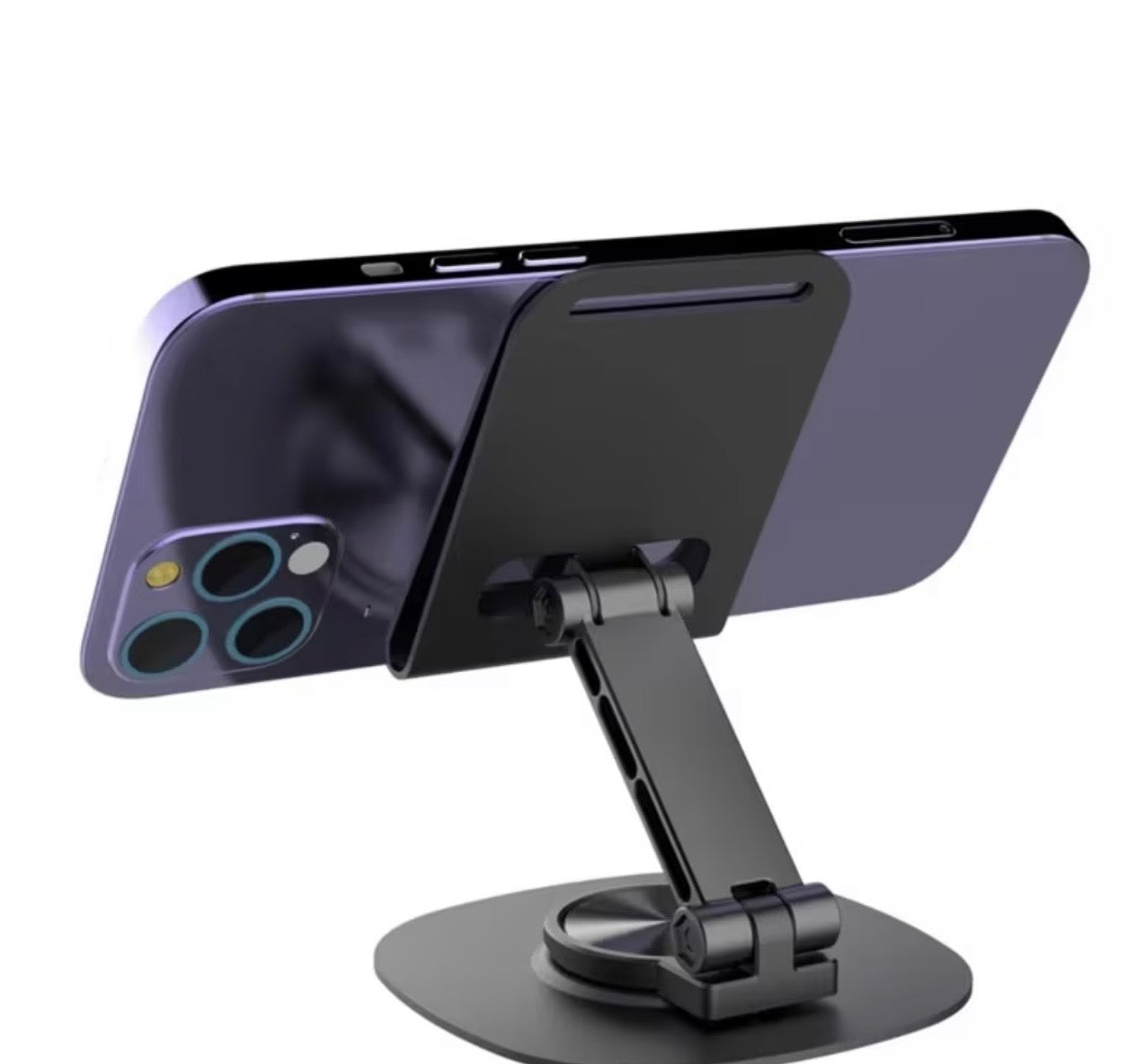 Phone Holder Stand, All-Round Anti-Slip Rotating Metal Universal Mobile Phone Holder,